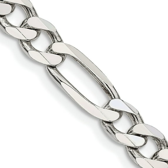 Sterling Silver Figaro Link Bracelet 7"