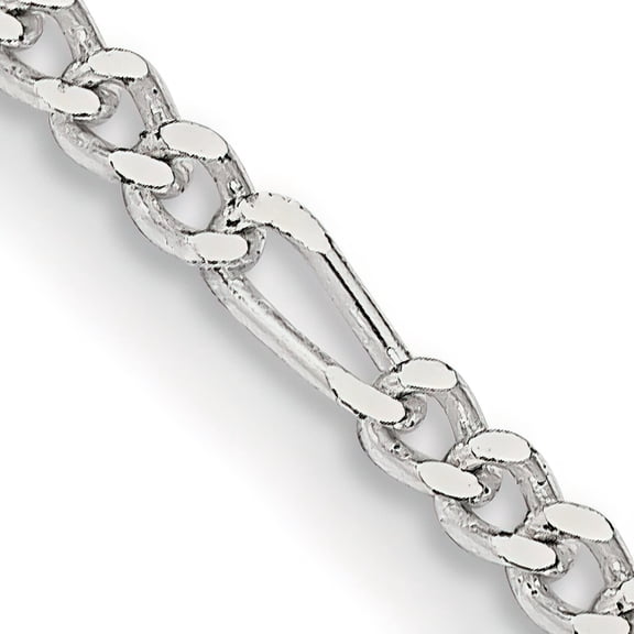 Sterling Silver Figaro Link Bracelet 8"