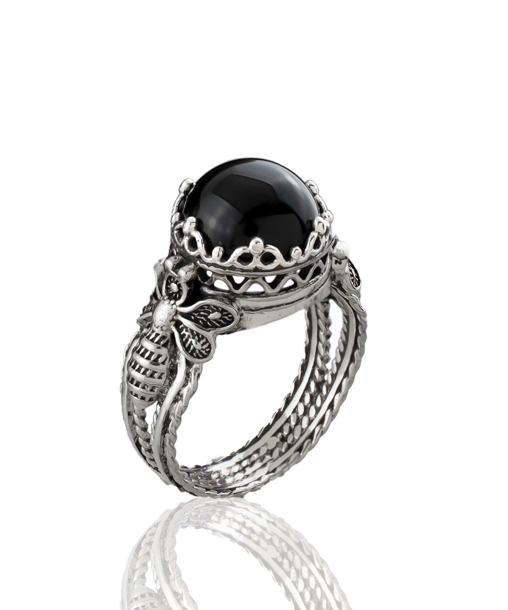 925 Sterling Silver Black Onyx Ring Manufacturer Exporter from Jaipur India
