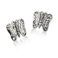 thumbnail image 1 of Sterling Silver Filigree Butterfly Post Studs Earrings, 1 of 1