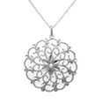 thumbnail image 1 of Sterling Silver Filigree Flower Pendant Necklace, 1 of 1