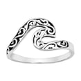 thumbnail image 1 of Sterling Silver Filigree Ocean Wave Ring, 1 of 3