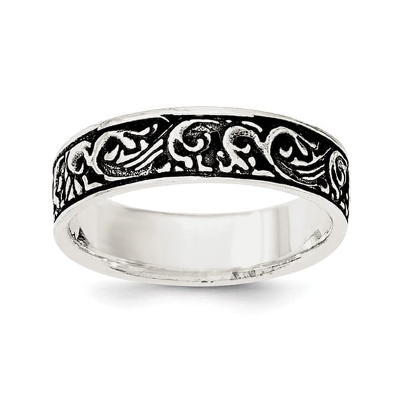 Sterling Silver Filigree Ring - Size 7