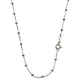 thumbnail image 1 of Sterling Silver Fine Cable Bead Station Nickel Free Chain Necklace Italy, 22", 1 of 3