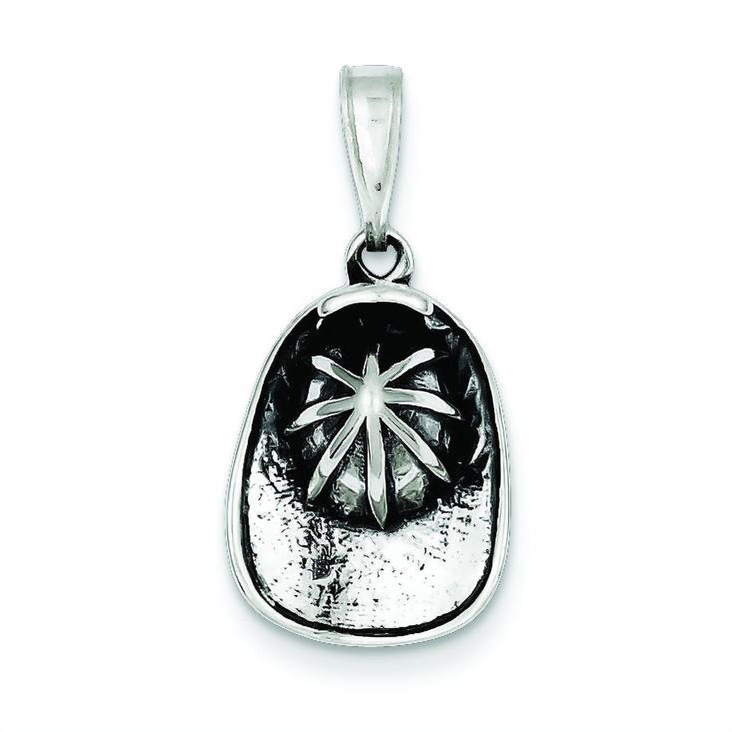 Sterling Silver Fireman's Helmet Charm & 18" Chain - Walmart.com