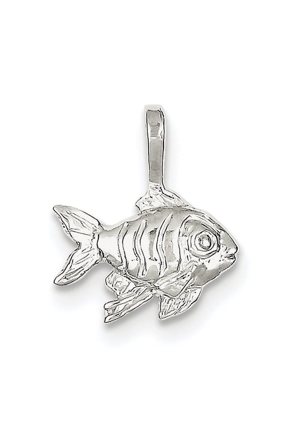 Sterling Silver Fish Charm Pendant