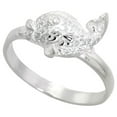 thumbnail image 1 of Sterling Silver Fish Ring Polished finish 3/8 inch wide, size 8.5, 1 of 1