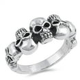 thumbnail image 1 of Sterling Silver Five Skulls Ring, 1 of 3