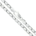 thumbnail image 1 of Sterling Silver Flat Marina Link Chain 6.6mm 925 Italy Anchor Mariner Necklace 22" Jewelry Female, 1 of 5