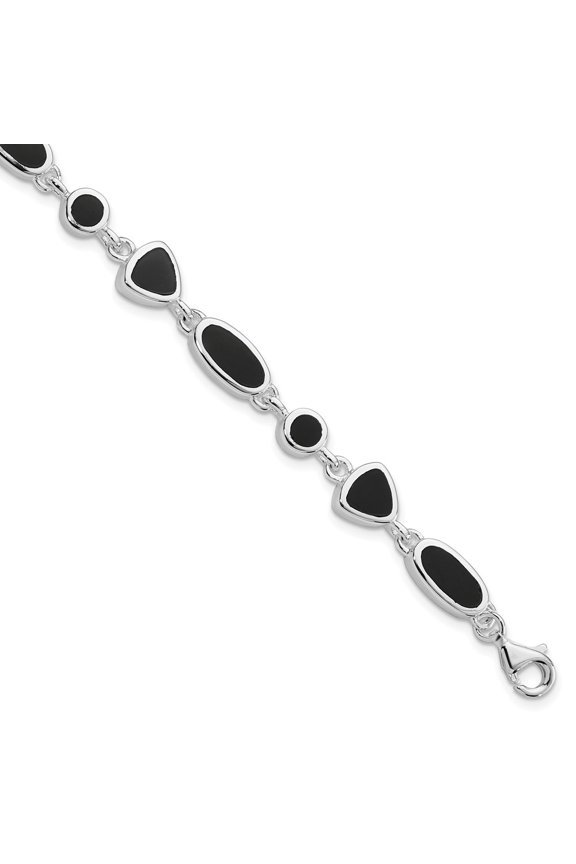 FJC Finejewelers Sterling Silver Onyx Bracelet