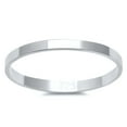 thumbnail image 1 of Sterling Silver Flat Plain Bridal Band Ring 2MM Size 8, 1 of 3