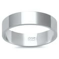 thumbnail image 1 of Sterling Silver Flat Plain Bridal Band Ring 5MM Size 13, 1 of 3