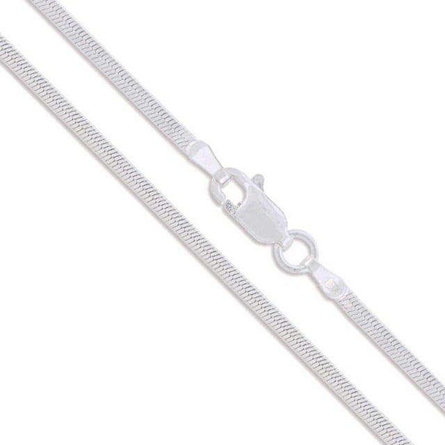 Sterling Silver Flexible Herringbone Necklace 2.7mm Solid 925 Italian