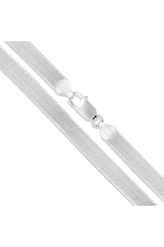 Sterling Silver Flexible Herringbone Necklace 4.5mm Solid 925 Italian Chain 16" Jewelry Female