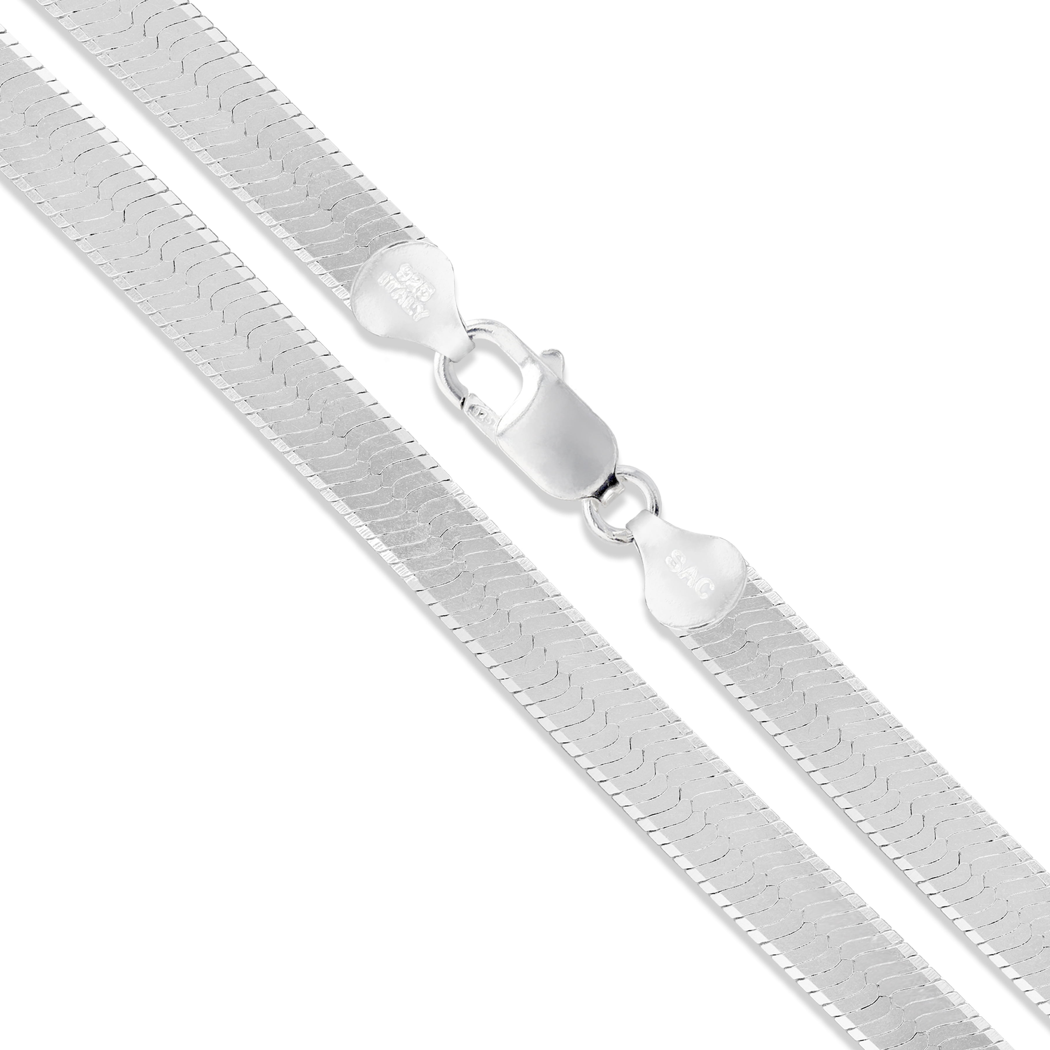 Sterling Silver Flexible Herringbone Necklace 4.5mm Solid 925 Italian Chain 22" Jewelry Female