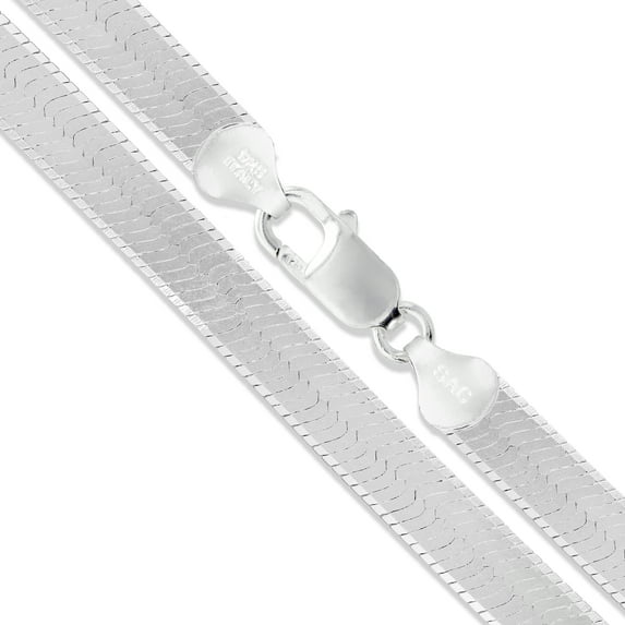 Sterling Silver Flexible Herringbone Necklace 5.5mm Solid 925 Italian Chain 20" Jewelry Female