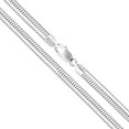 thumbnail image 1 of Sterling Silver Flexible Round Snake Chain 4mm 925 Italy Necklace 16" Jewelry Female Unisex, 1 of 5