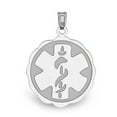 thumbnail image 1 of Sterling Silver "Floral" Medical ID Charm or Pendant - 1/2 Inch X 1/2 Inch, 1 of 1