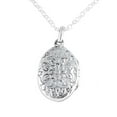 thumbnail image 1 of Sterling Silver Floral Pattern Oval Locket Necklace, 1 of 1