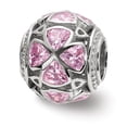 thumbnail image 1 of Sterling Silver Flowers with Pink CZs Bead, 1 of 1