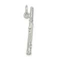 thumbnail image 1 of Sterling Silver Flute Charm Pendant for Necklace or Bracelet, Unisex Musical Instrument Jewelry for Musicians, Flutists, Band Members, Music Teachers, 925 Symbolic Arts Accessory, 1 of 6
