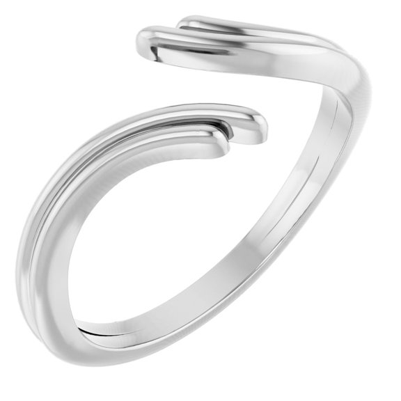 Sterling Silver Freeform Bypass Metal Fashion Ring Fine Jewelry For Women Gifts For Her, Size 7