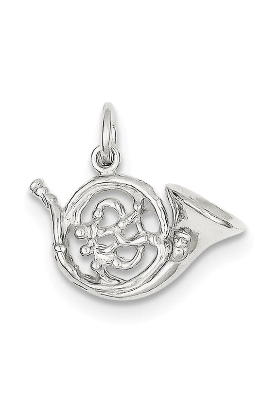 FJC Finejewelers Sterling Silver French Horn Charm