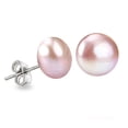 thumbnail image 1 of Sterling Silver Freshwater Pearl Stud Earrings (Purple), 1 of 1
