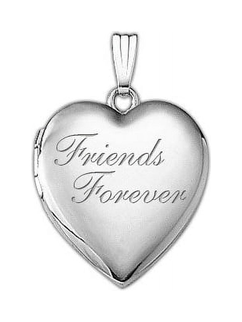 Sterling Silver Friends Forever Heart Locket 3 4 Inch X 3 4 Inch