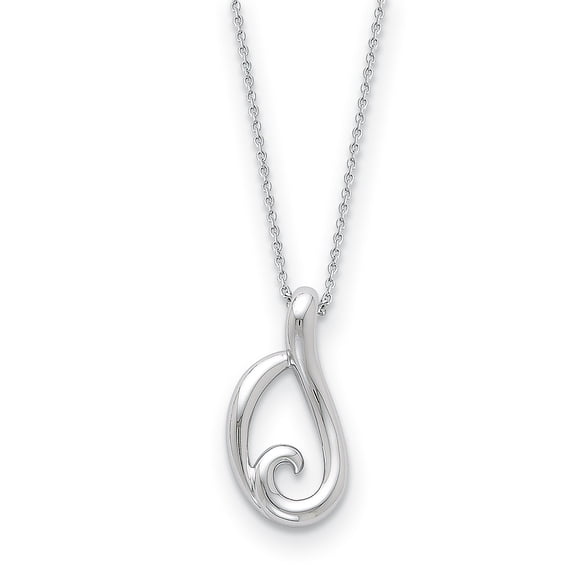 Sterling Silver Friendship 18in Necklace and Pendant