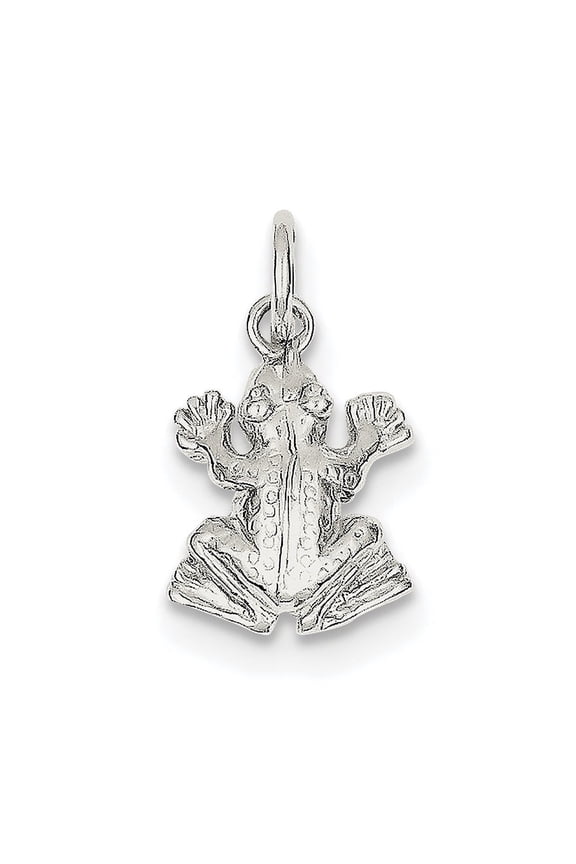 Sterling Silver Frog Charm Pendant