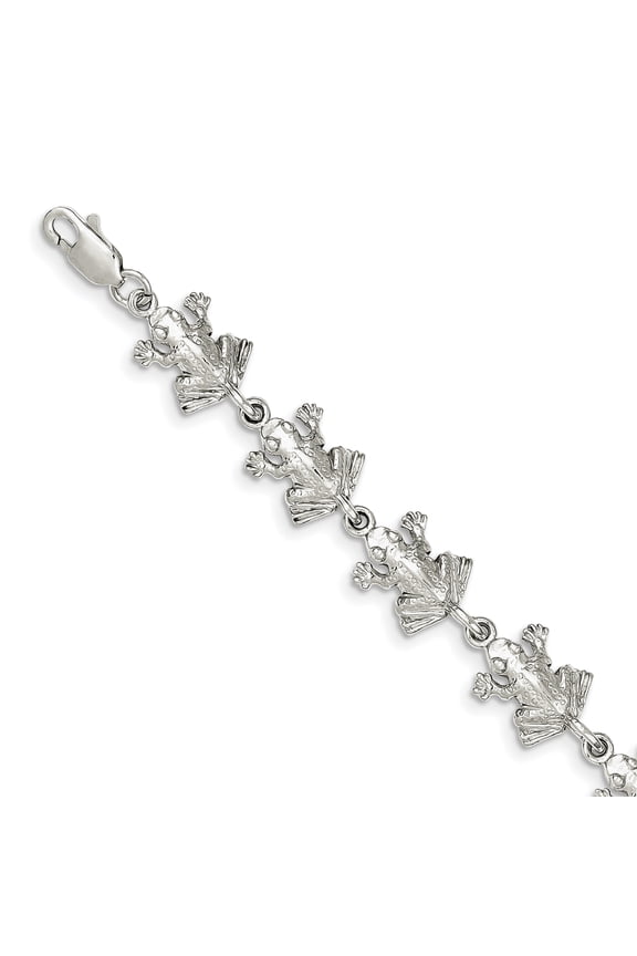 Sterling Silver Frogs Bracelet
