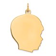 thumbnail image 1 of Sterling Silver GP Engraveable Boy Polished Disc Charm, 1 of 3