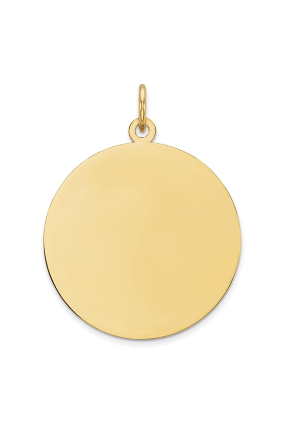 Sterling Silver GP Engraveable Round Polished Disc Charm QM373G/27