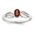 thumbnail image 1 of Sterling Silver Garnet Ring - .58 cwt - Size 5, 1 of 2