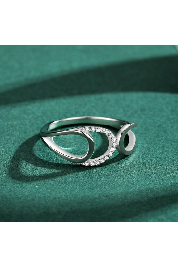 Sterling Silver Geometric Ring: Simple Lines European Design Sense, S925 Silver For Women