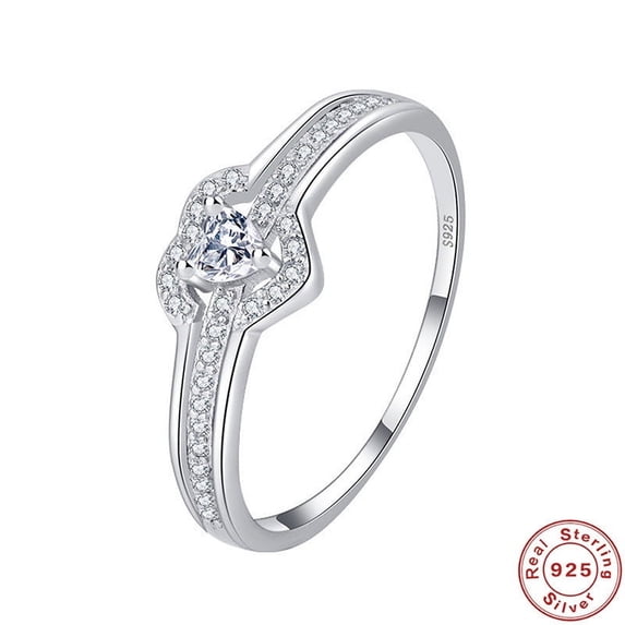 Sterling Silver Electroplated Geometric Round Ring For Women Gift For Her Affordable Luxury Jewelry For Everyday Wear