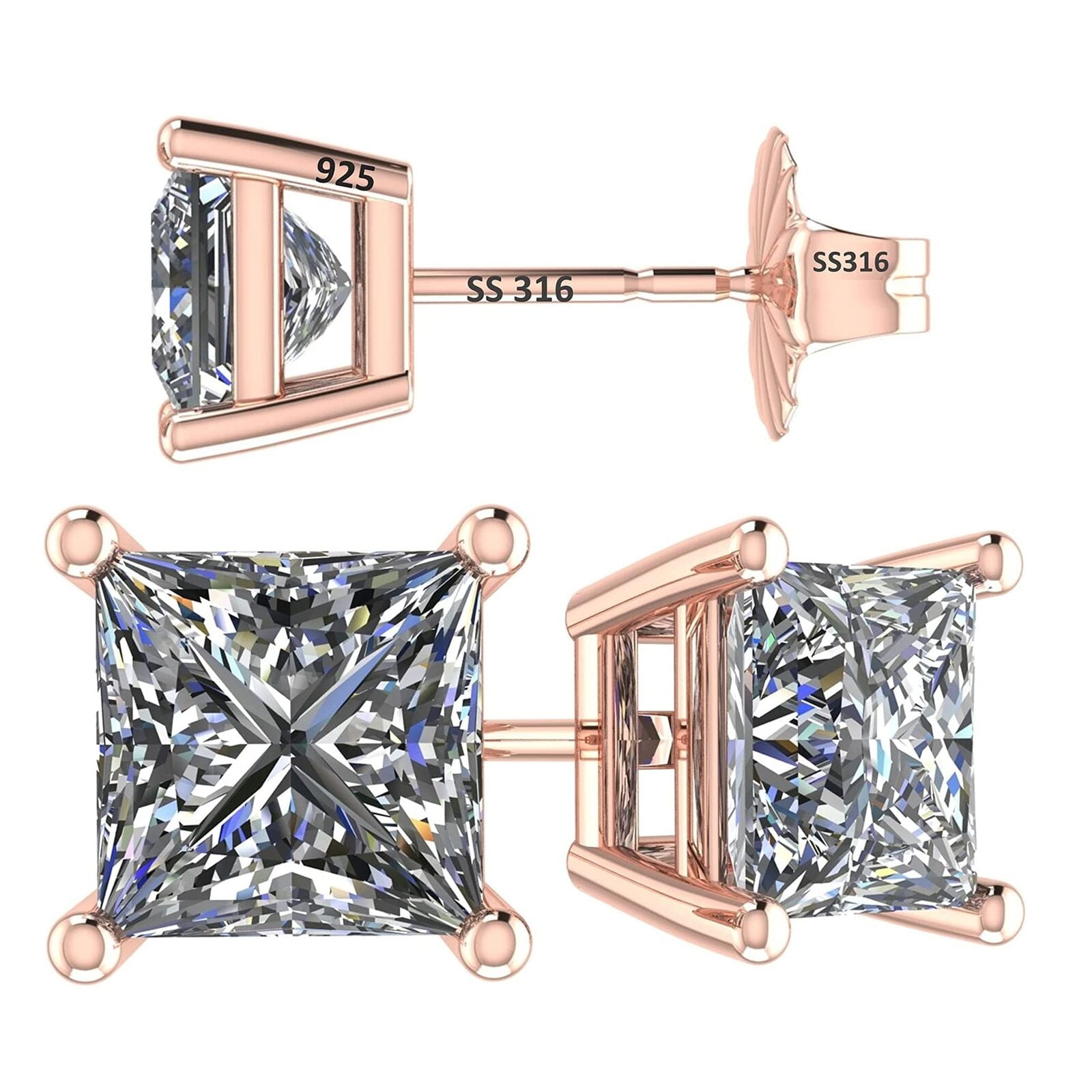 Pure rose hotsell gold earrings