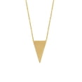 thumbnail image 1 of Sterling Silver Gold-Flashed Adjustable Down Triangle Necklace Sparkle-Cut Cable - 18 Inch, 1 of 3