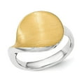 thumbnail image 1 of Sterling Silver Gold-Flashed Polished and Satin Ring - Size 6, 1 of 2
