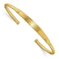 thumbnail image 1 of Sterling Silver Gold-Flashed Polished and Scratch Finish Cuff Bangle Bracelet - 12.7 Grams, 1 of 2