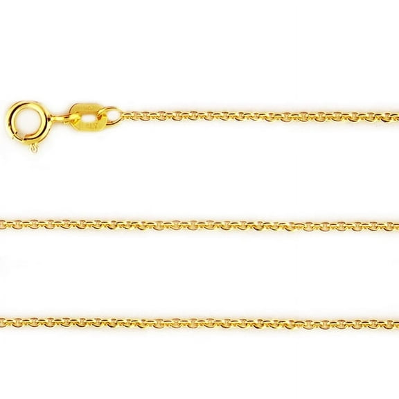Sterling Silver Gold Plated 925 Stamped Chain 18" Made in Italy