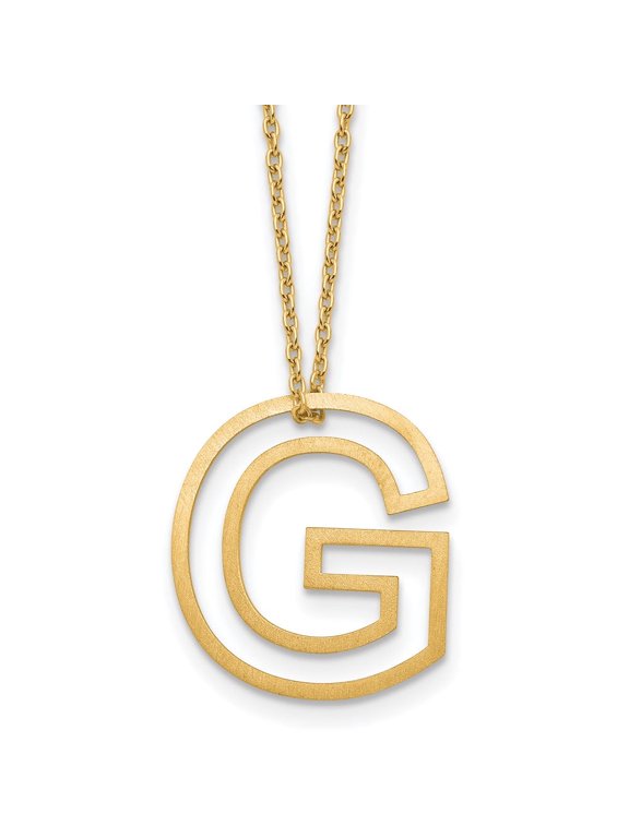 Sterling Silver/Gold-Plated Cut Out Slide Initial G Necklace