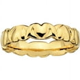thumbnail image 1 of Sterling Silver Gold-Plated Hearts Ring, 1 of 11
