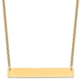 thumbnail image 1 of Sterling Silver Gold-Plated Large Polished Blank Bar Necklace, 1 of 1