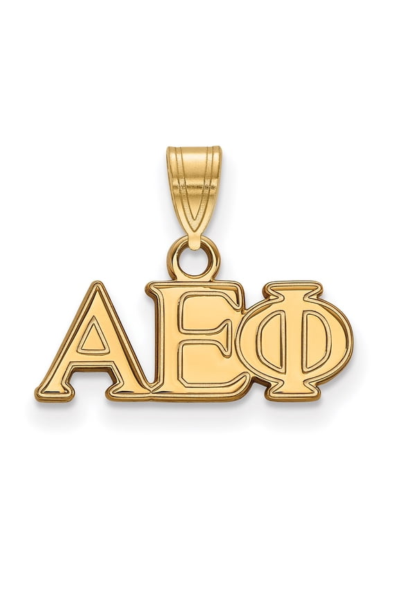 Sterling Silver & Gold Plated LogoArt Alpha Epsilon Phi Sorority Greek Letters Small Pendant Charm