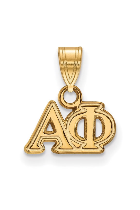 Sterling Silver & Gold Plated LogoArt Alpha Phi Sorority Greek Letters Small Pendant Charm