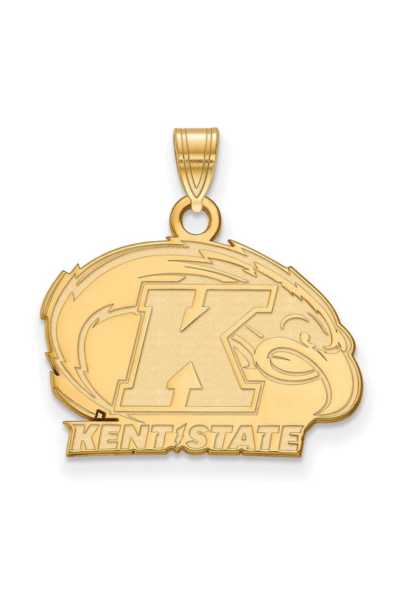 Sterling Silver & Gold Plated LogoArt Kent State University Small Pendant Charm