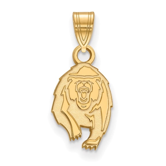 Sterling Silver & Gold Plated LogoArt University of California Berkeley Bear Small Pendant Charm
