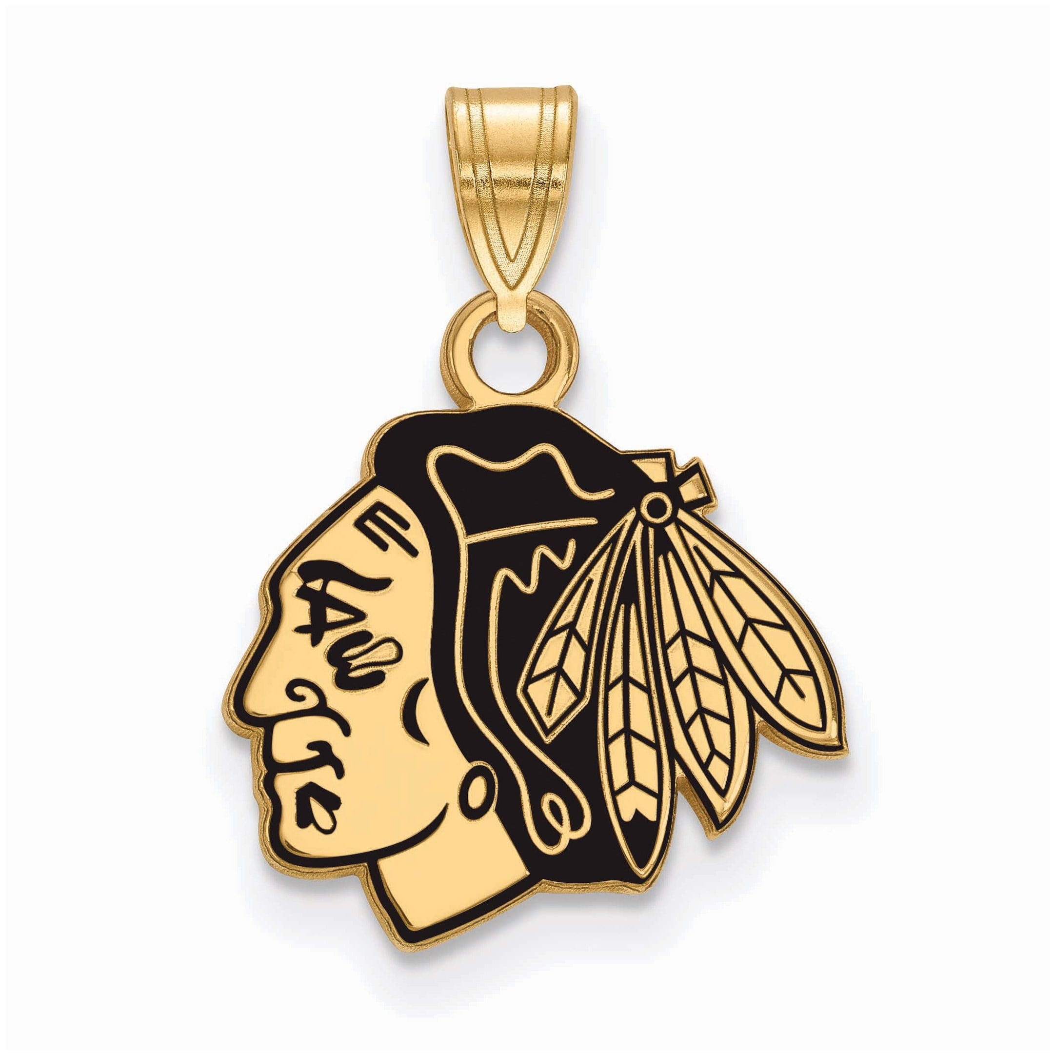 Hockey Time Black Hawks Gold LaceUp main image 1